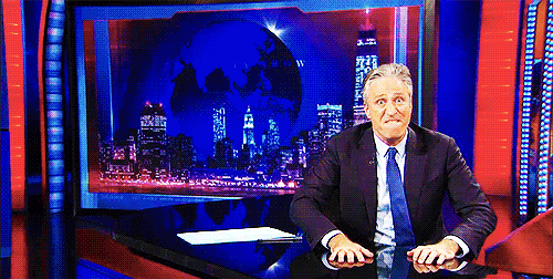 Jon Stewart GIF. Gifs Filmsterren Jon stewart Opgewonden Reacties Fangirl Fangirling 