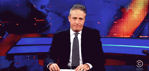 Jon Stewart GIF. Verward Gifs Filmsterren Jon stewart Wat Huh 