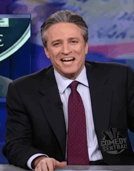 Jon Stewart GIF. Gifs Filmsterren Jon stewart Geamuseerd Popcorn 