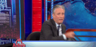 Jon Stewart GIF. Gifs Filmsterren Jon stewart Mic druppel Daily show 