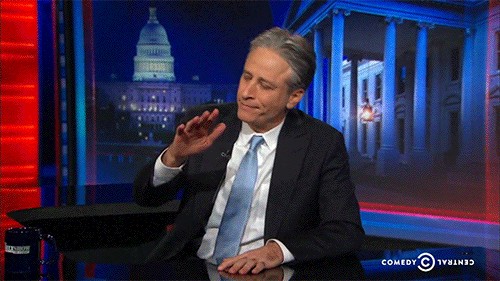 Jon Stewart GIF. Wow Bravo Gifs Filmsterren Jon stewart Stephen colbert 