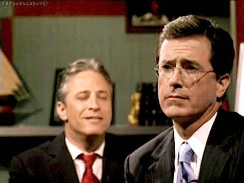 Jon Stewart GIF. Bioscoop Gifs Filmsterren Jon stewart Vreemd Verschrikking The faculty 