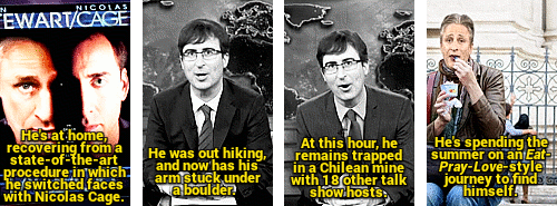 Jon Stewart GIF. Gifs Filmsterren Jon stewart Mic druppel Daily show 