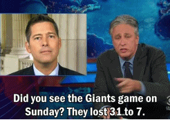 Jon Stewart GIF. Gifs Filmsterren Jon stewart Reactie 