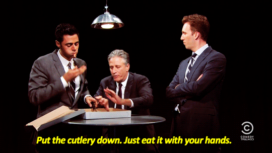 Jon Stewart GIF. Wow Bravo Gifs Filmsterren Jon stewart Stephen colbert 