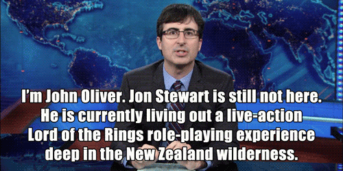 Jon Stewart GIF. Wow Bravo Gifs Filmsterren Jon stewart Stephen colbert 