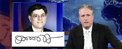 Jon Stewart GIF. Gifs Filmsterren Jon stewart Geamuseerd Popcorn 