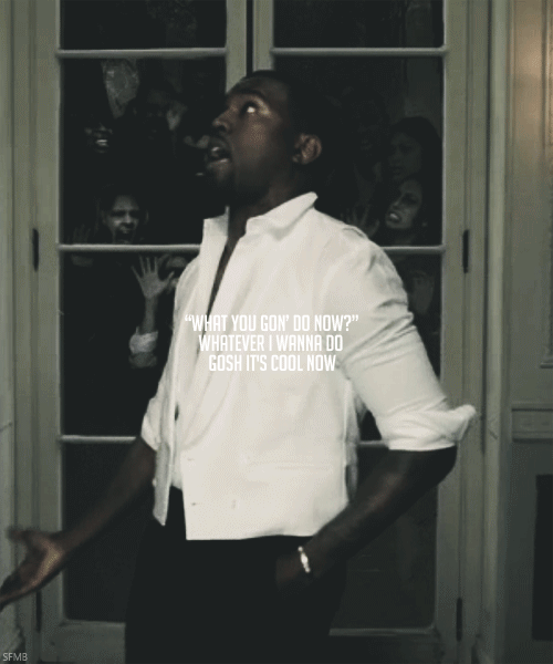 Artiesten Gifs Jay Z Kanye west zwenken kijken naar de troon 