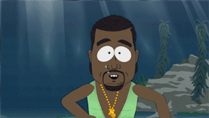 Kanye West GIF. Televisie Artiesten South park Gifs Kanye west Fishsticks 