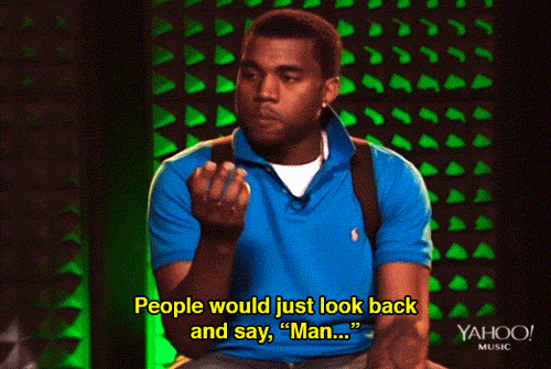 Artiesten Gifs Kanye west lachend Kim Kardashian 
