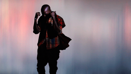 Artiesten Gifs Kanye west gelukkig Kim Kardashian Grammys 2015 