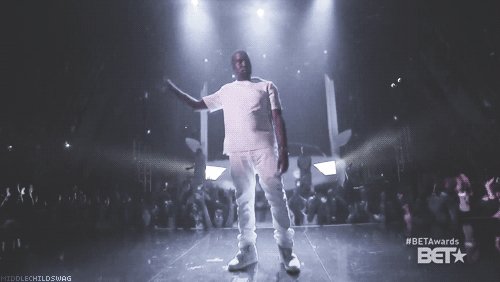 Artiesten Gifs Kanye west mic druppel 