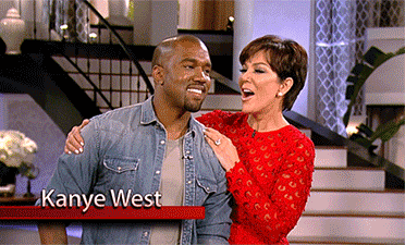 Artiesten Kus Gifs Kanye west Kris Jenner 
