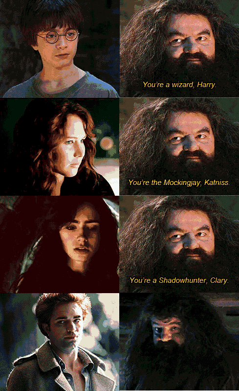 Bioscoop Harry potter Films en series Gifs katniss triest maar waar schemering Hagrid goede respons 