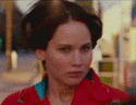 Jennifer Lawrence GIF. Gifs Filmsterren Jennifer lawrence Reactie Geen Katniss Wat dacht je van nee Geen kans 