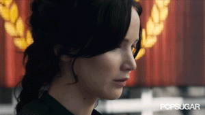 Jennifer Lawrence GIF. Gifs Filmsterren Jennifer lawrence Reactie Geen Katniss Wat dacht je van nee Geen kans 