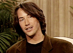 Keanu Reeves GIF. Interview Gifs Filmsterren Keanu reeves 90s 1991 Cbs vanmorgen Point break interview Keanu reeves op 