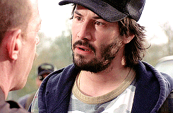 Keanu Reeves GIF. Film Gifs Filmsterren Keanu reeves Eng Zoek Thriller Klop Het denken Huh Verschrikking Onzekerheid 