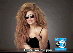 Lady Gaga GIF. Applaus Artiesten Lady gaga Goed gedaan Gifs Klap Congrats Claps 