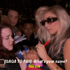 Lady Gaga GIF. Artiesten Lady gaga Gifs Reactie 