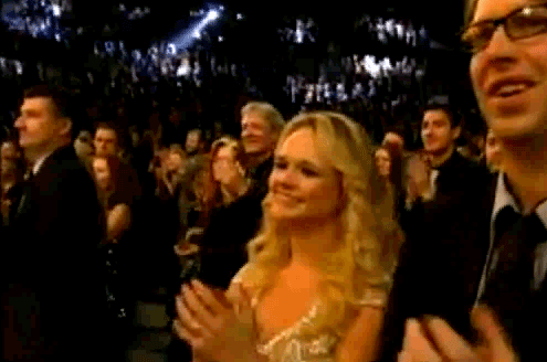 Artiesten Lady gaga Gifs Oscars 2015 Julie Andrews 