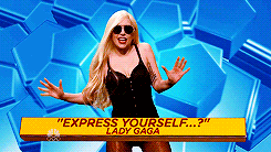 Lady Gaga GIF. Grappig Artiesten Justin timberlake Lady gaga Gifs Gelukkige dans Kristen wiig 