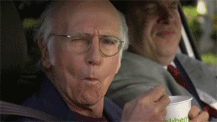 Larry David GIF. Gifs Filmsterren Larry david Curb your enthusiasm Pinkberry 
