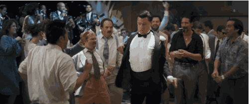 Leonardo Dicaprio GIF. Bioscoop Leonardo dicaprio Gifs Filmsterren Martin scorsese De wolf van wall street 