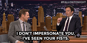Liam Neeson GIF. Gifs Filmsterren Liam neeson Pistool verlegen 