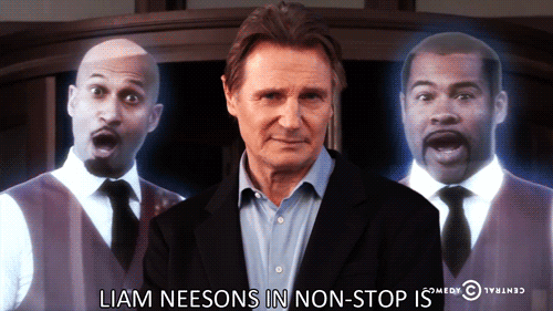 Liam Neeson GIF. Gifs Filmsterren Liam neeson Sleutel en peele 