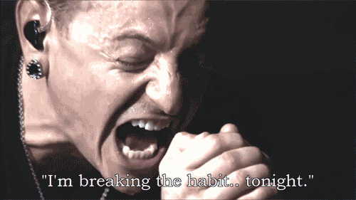 Artiesten Linkin park Gifs gevecht chester 