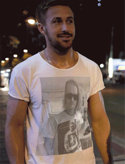 Ryan Gosling GIF. Gifs Filmsterren Macaulay culkin Ryan gosling Oneindig Tshirt 
