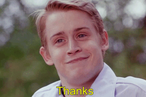 Macaulay Culkin GIF. Bioscoop Bedankt Gifs Filmsterren Macaulay culkin Gered 