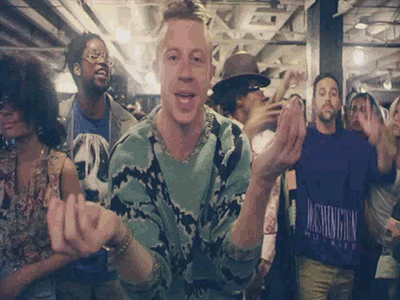 Artiesten Gifs Macklemore crazy handen spaarzaamheid winkel music video 