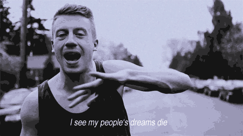 Artiesten Humor Gifs Macklemore pyjama thrift shop onesie 