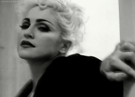Artiesten Madonna Zonnebril Gifs zwart en wit material girl 