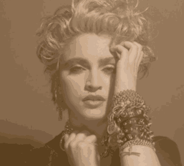Artiesten Vogue Madonna Gifs muziekvideo music dansvloer zwart en whitem 