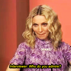 Madonna GIF. Artiesten Madonna Gifs Tieten Zwart en wit Jas 
