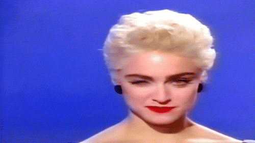 Beroemdheden Artiesten Madonna Gifs rots wijnoogst knal &amp;#39;80 retro 80s muziek true blue 