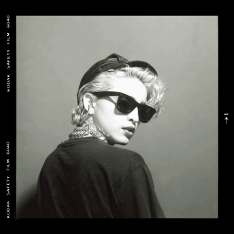 Artiesten Madonna Zonnebril Gifs &amp;#39;80 zwart en wit fotoshoot 