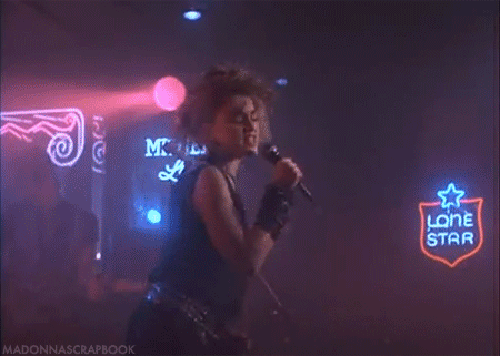 Artiesten Madonna Zonnebril Gifs zwart en wit material girl 