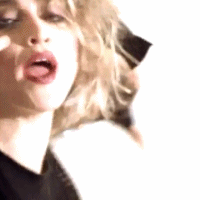 Madonna GIF. Amerika Artiesten Madonna Gifs 90s Glimlachen Eye roll Murica Schommel de stemming 