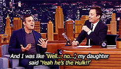 Mark Ruffalo GIF. Televisie Gifs Filmsterren Mark ruffalo Celebs Fallontonight Tonight show The avengers De hulk 