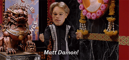 Matt Damon GIF. Gifs Filmsterren Matt damon Hollywood Mic Verscheidenheid Project greenlight Effie bruin 
