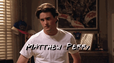 Matthew Perry GIF. Gifs Filmsterren Matthew perry Ga door Ryan koning 