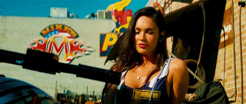 Megan Fox GIF. Bioscoop Transformers Gifs Filmsterren Megan fox 