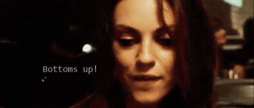 Mila Kunis GIF. Alcohol Prachtig Gifs Filmsterren Mila kunis Drugs 