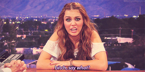 Grappig Artiesten Miley cyrus Tv Gifs reacties zeggen wat kom weer 
