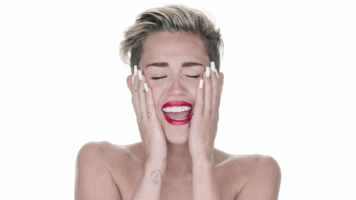Bang Artiesten Miley cyrus Gifs geschokt beschaamd verlegen bekentenis 
