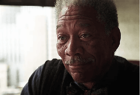 Morgan Freeman GIF. Gifs Filmsterren Morgan freeman Reacties Veel geluk 